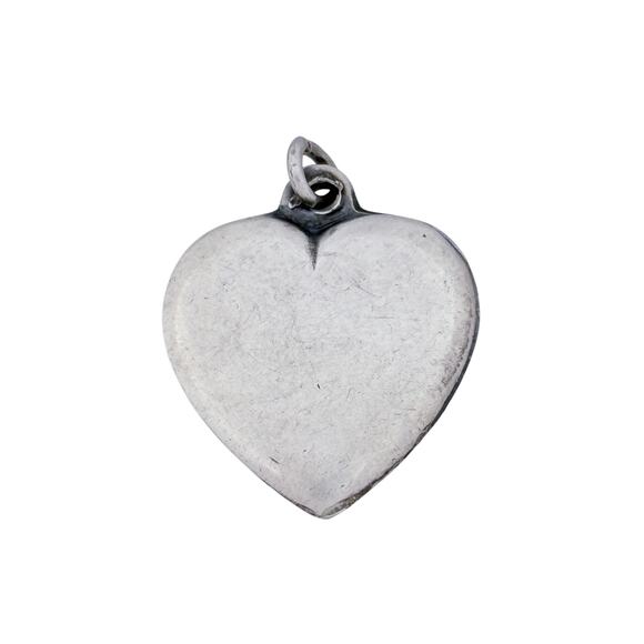 Vintage Sterling Silver 925 | Double Heart Bow Heart Charm - Picture 4 of 6